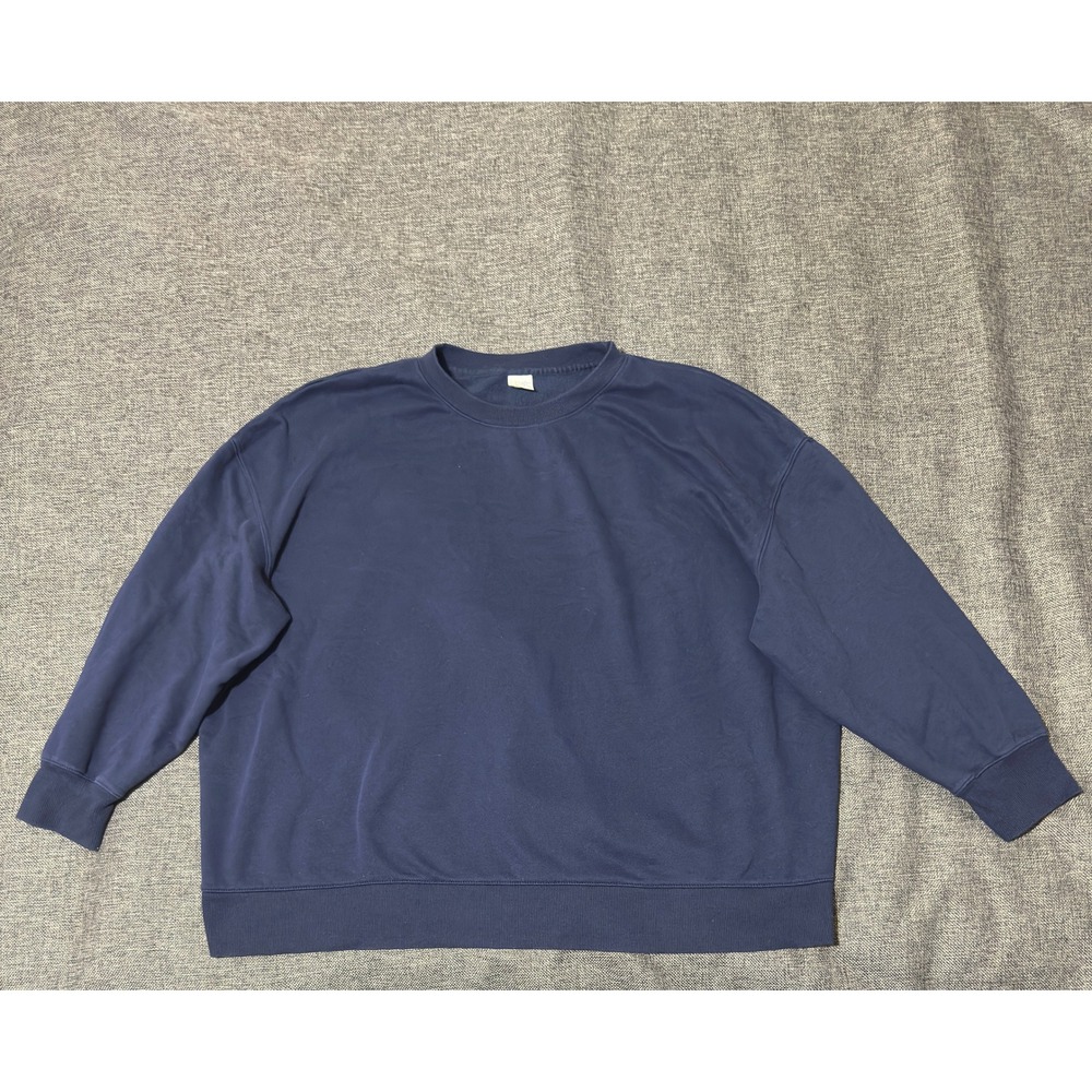 Terra & Sky Women 3X Sweatshirt Navy Blue Crewneck Fleece Pullover